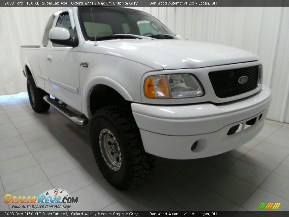2003 Ford F150 XLT SuperCab 4x4 Oxford White / Medium Graphite Grey Photo #1