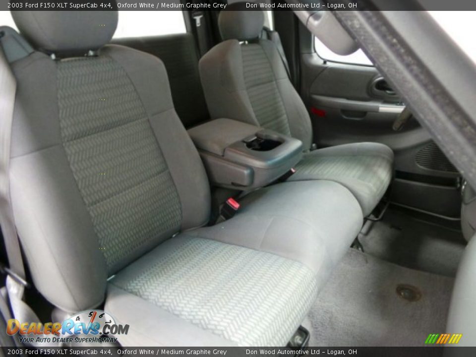 2003 Ford F150 XLT SuperCab 4x4 Oxford White / Medium Graphite Grey Photo #8