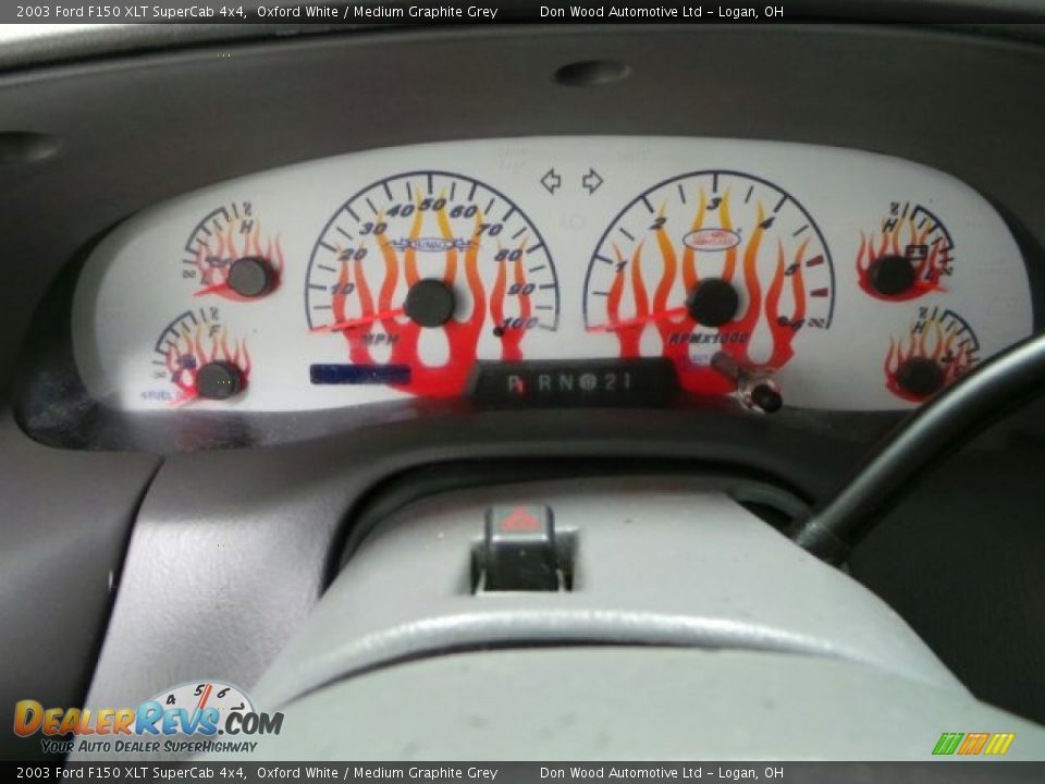 2003 Ford F150 XLT SuperCab 4x4 Oxford White / Medium Graphite Grey Photo #14