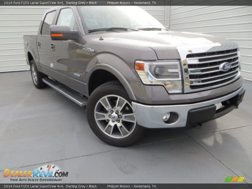 2014 Ford F150 Lariat SuperCrew 4x4 Sterling Grey / Black Photo #1