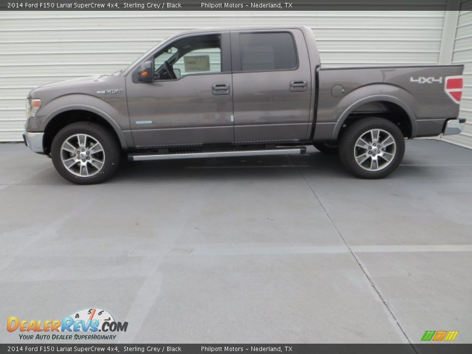 2014 Ford F150 Lariat SuperCrew 4x4 Sterling Grey / Black Photo #6