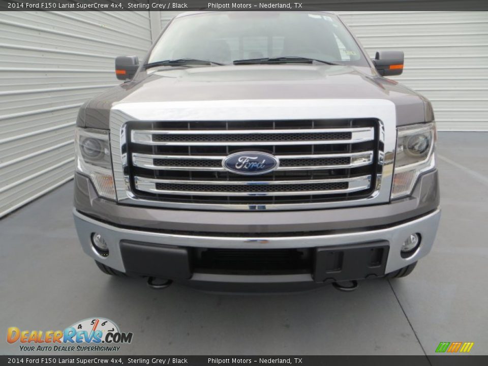 2014 Ford F150 Lariat SuperCrew 4x4 Sterling Grey / Black Photo #8