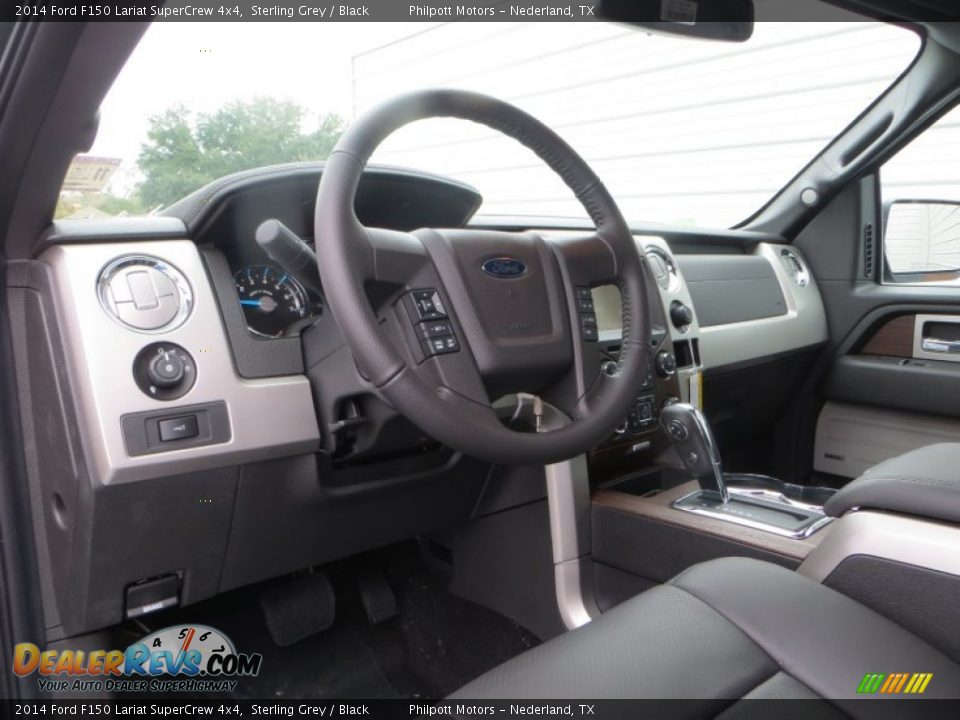 Black Interior - 2014 Ford F150 Lariat SuperCrew 4x4 Photo #28