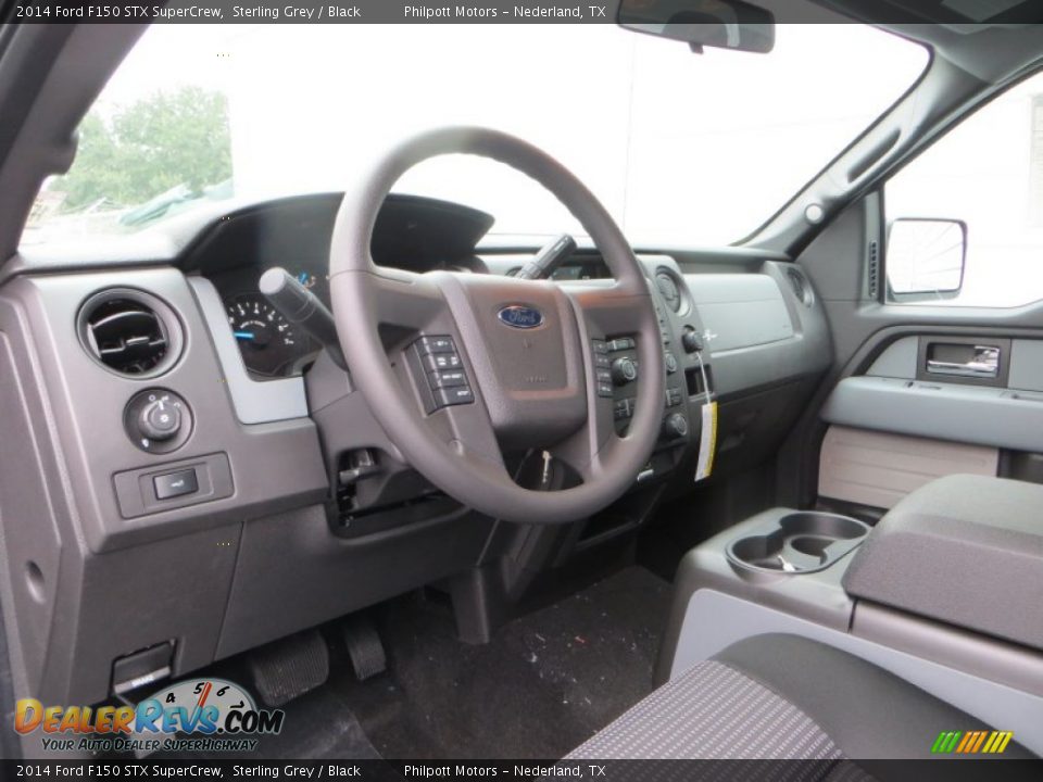 Black Interior - 2014 Ford F150 STX SuperCrew Photo #27