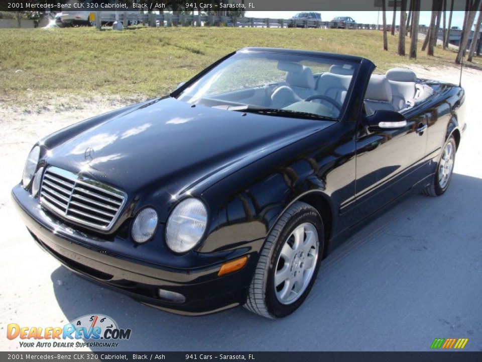 2001 Mercedes-Benz CLK 320 Cabriolet Black / Ash Photo #3