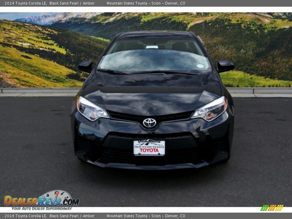 2014 Toyota Corolla LE Black Sand Pearl / Amber Photo #2