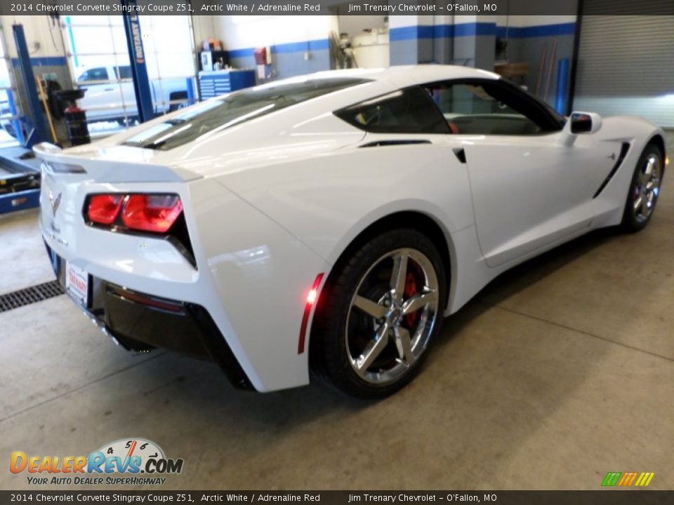 2014 Chevrolet Corvette Stingray Coupe Z51 Arctic White / Adrenaline Red Photo #5