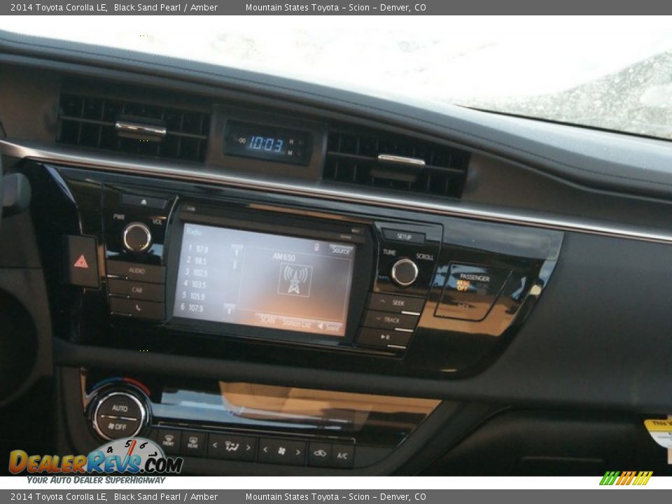 2014 Toyota Corolla LE Black Sand Pearl / Amber Photo #6