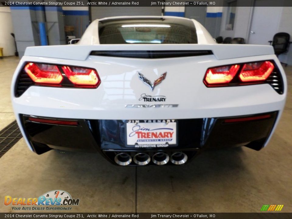 2014 Chevrolet Corvette Stingray Coupe Z51 Arctic White / Adrenaline Red Photo #6