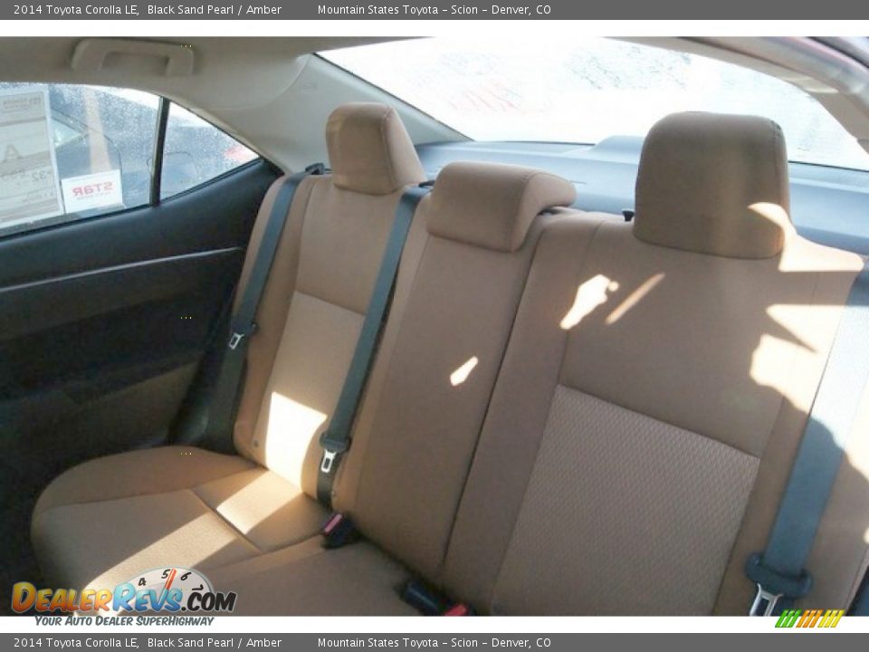 2014 Toyota Corolla LE Black Sand Pearl / Amber Photo #7