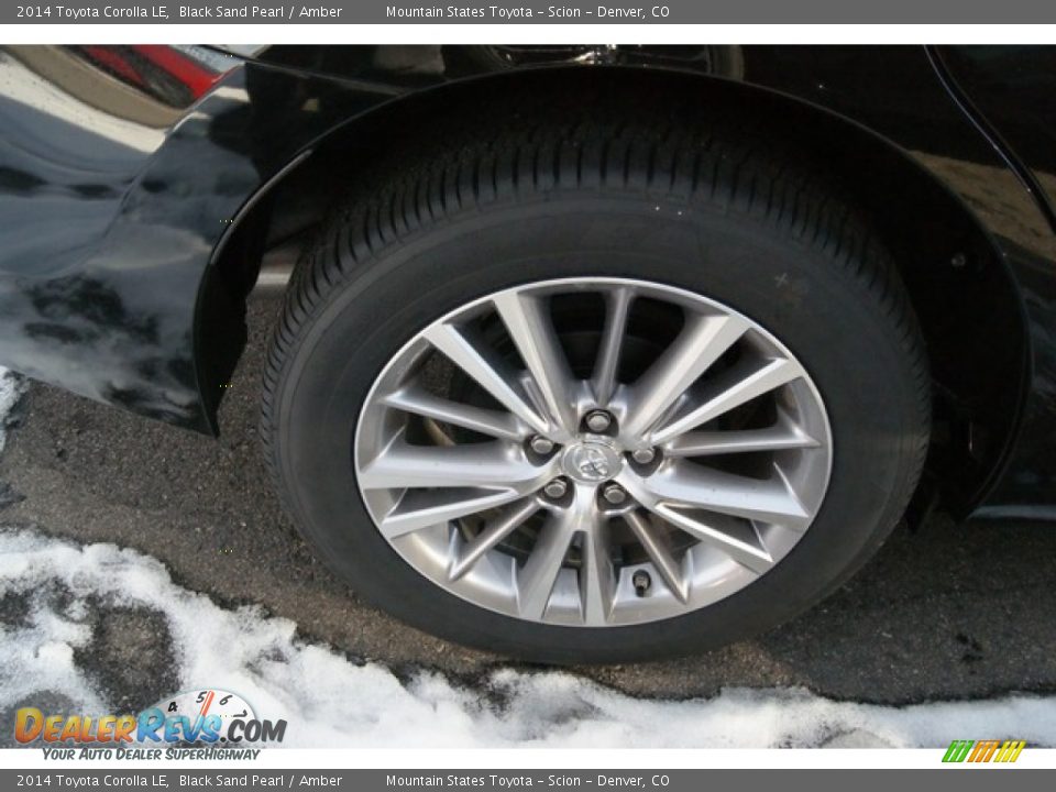 2014 Toyota Corolla LE Black Sand Pearl / Amber Photo #9