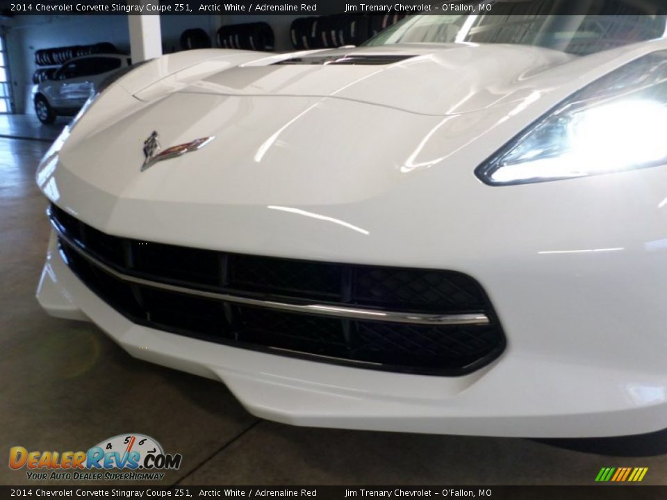 2014 Chevrolet Corvette Stingray Coupe Z51 Arctic White / Adrenaline Red Photo #11