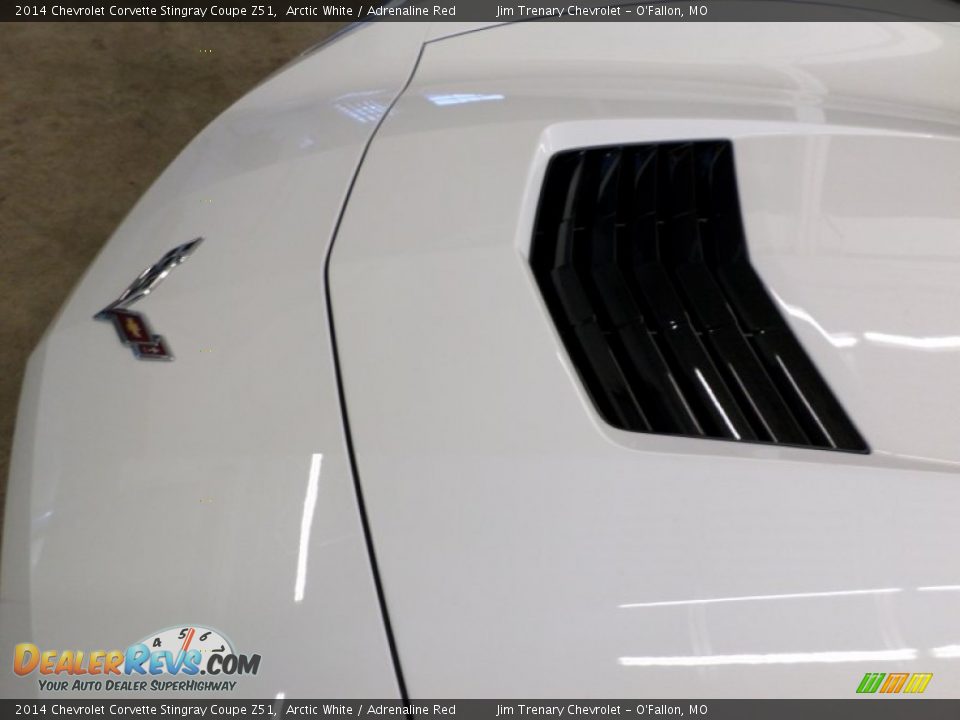 2014 Chevrolet Corvette Stingray Coupe Z51 Arctic White / Adrenaline Red Photo #13