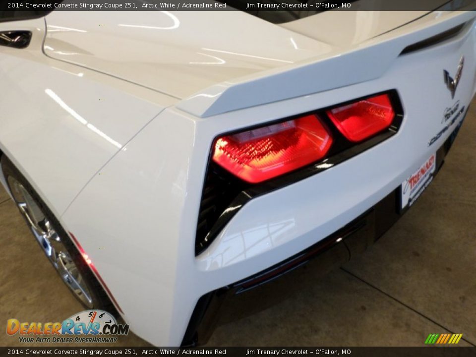 2014 Chevrolet Corvette Stingray Coupe Z51 Arctic White / Adrenaline Red Photo #18