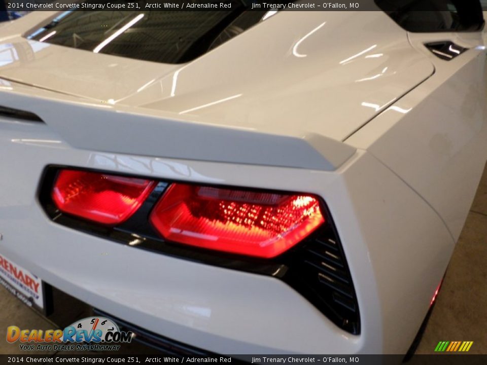 2014 Chevrolet Corvette Stingray Coupe Z51 Arctic White / Adrenaline Red Photo #20