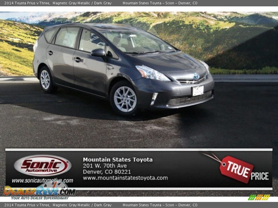 2014 Toyota Prius v Three Magnetic Gray Metallic / Dark Gray Photo #1