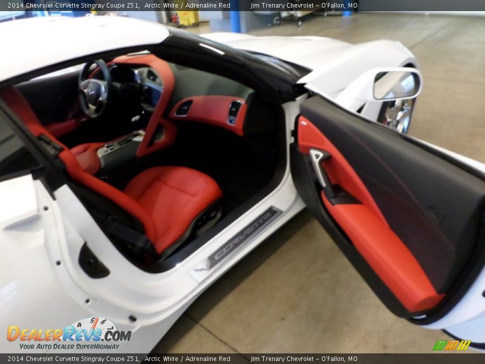 2014 Chevrolet Corvette Stingray Coupe Z51 Arctic White / Adrenaline Red Photo #22