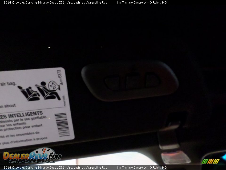 2014 Chevrolet Corvette Stingray Coupe Z51 Arctic White / Adrenaline Red Photo #34