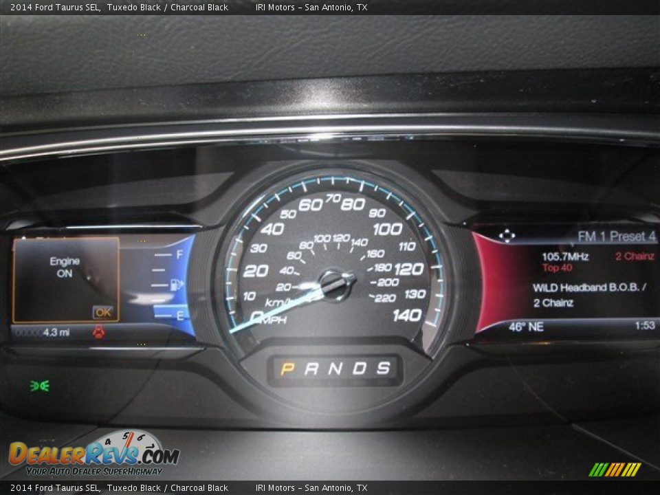 2014 Ford Taurus SEL Tuxedo Black / Charcoal Black Photo #22