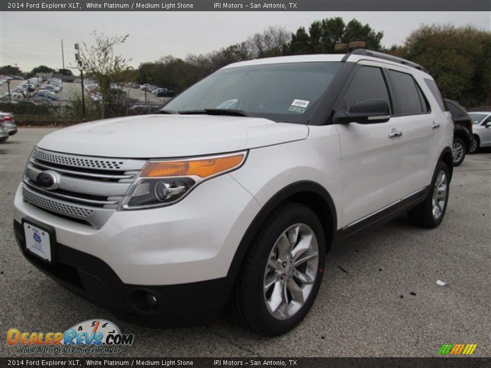2014 Ford Explorer XLT White Platinum / Medium Light Stone Photo #1