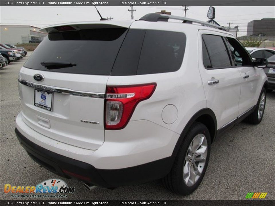 2014 Ford Explorer XLT White Platinum / Medium Light Stone Photo #5