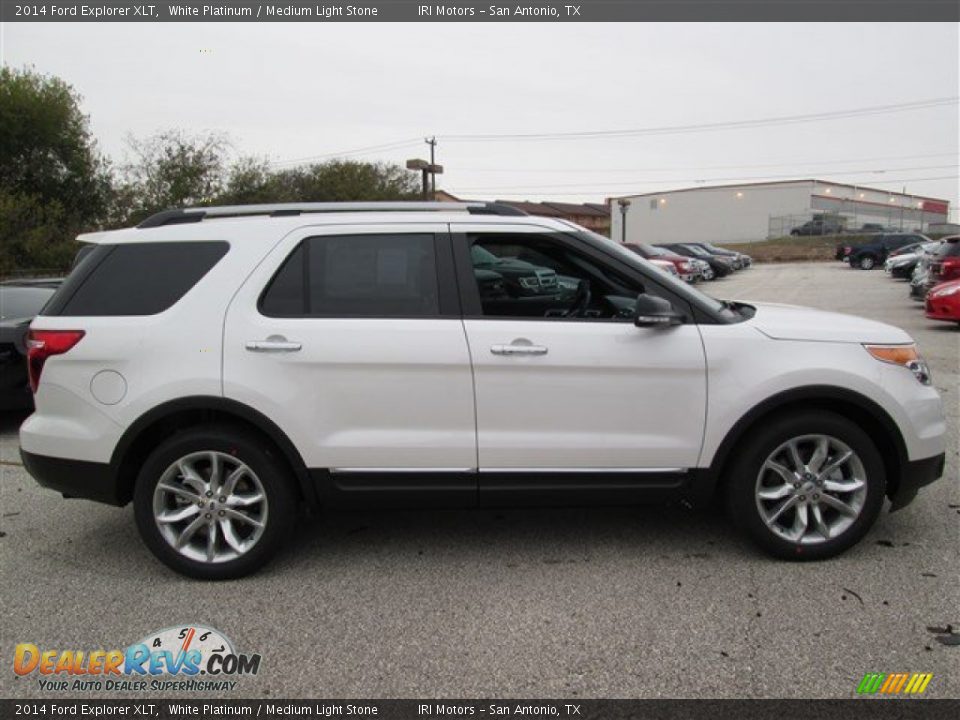 2014 Ford Explorer XLT White Platinum / Medium Light Stone Photo #6