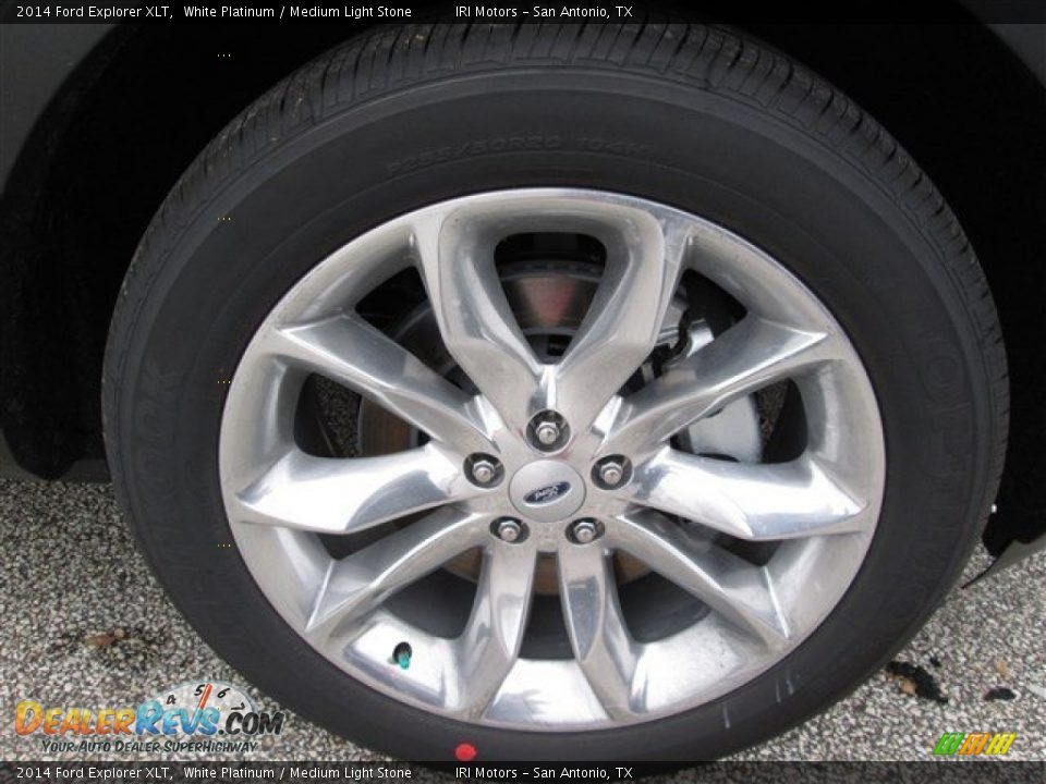 2014 Ford Explorer XLT White Platinum / Medium Light Stone Photo #8