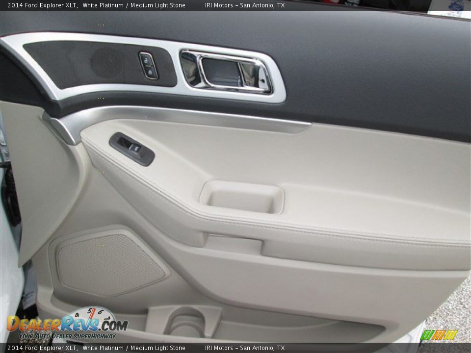 2014 Ford Explorer XLT White Platinum / Medium Light Stone Photo #10