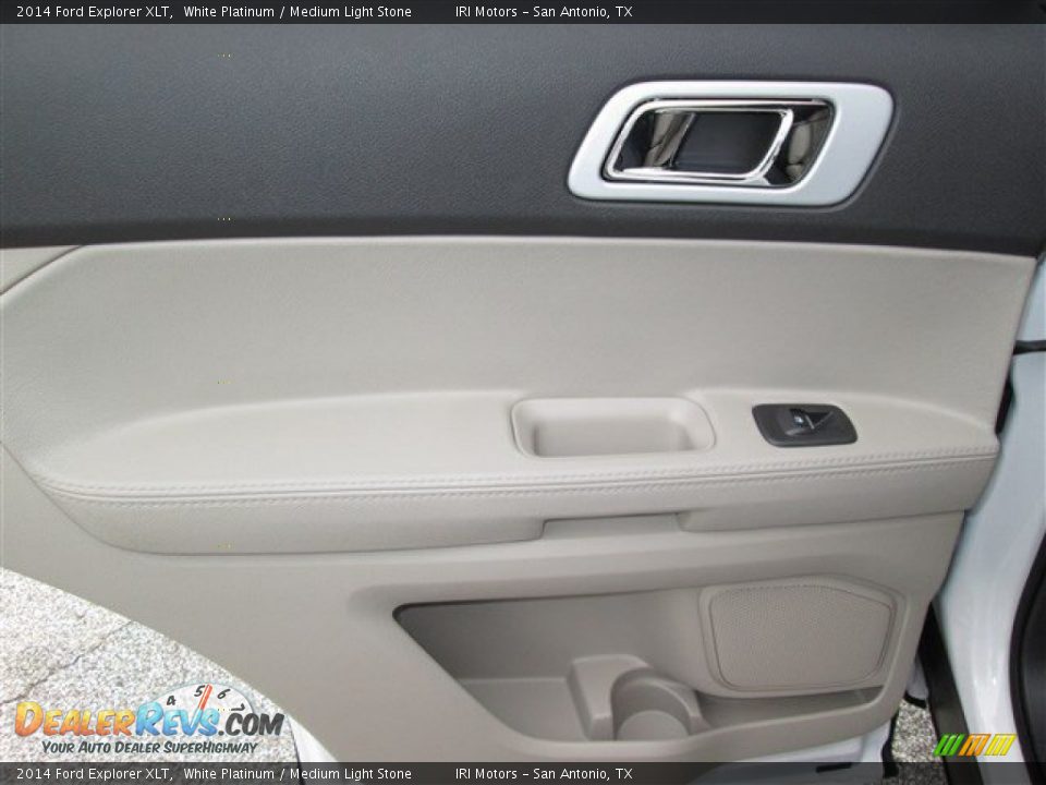 2014 Ford Explorer XLT White Platinum / Medium Light Stone Photo #15