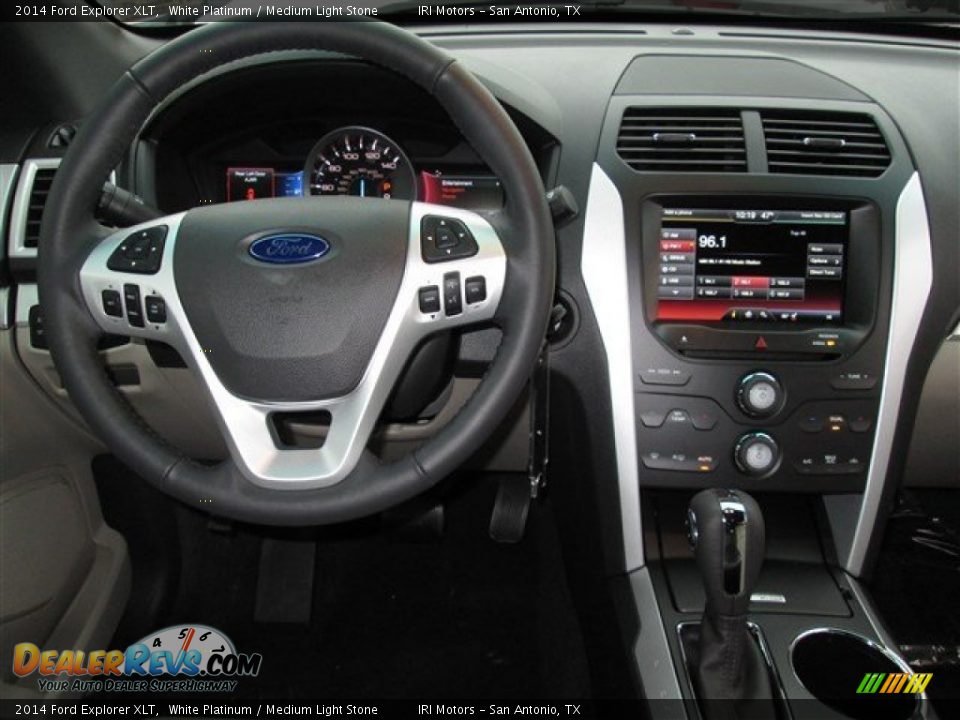 2014 Ford Explorer XLT White Platinum / Medium Light Stone Photo #16