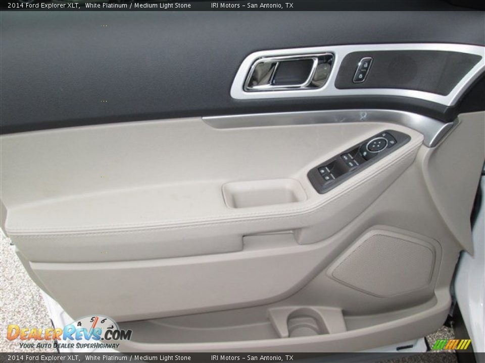 2014 Ford Explorer XLT White Platinum / Medium Light Stone Photo #21