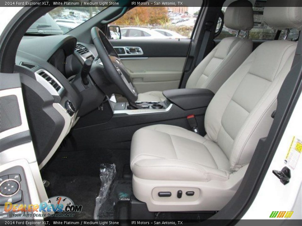 2014 Ford Explorer XLT White Platinum / Medium Light Stone Photo #22