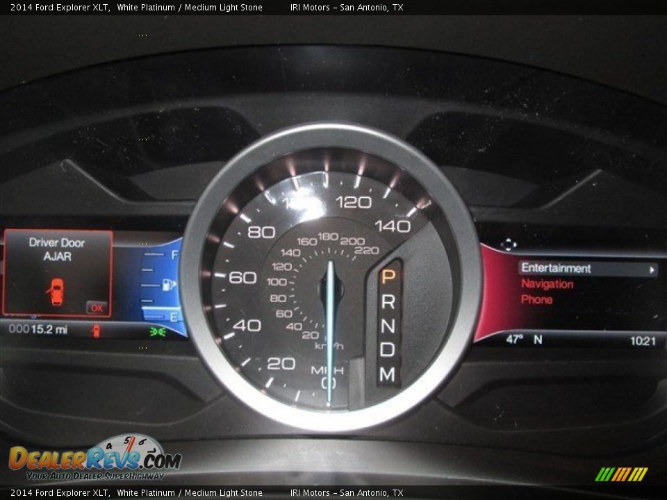 2014 Ford Explorer XLT White Platinum / Medium Light Stone Photo #23