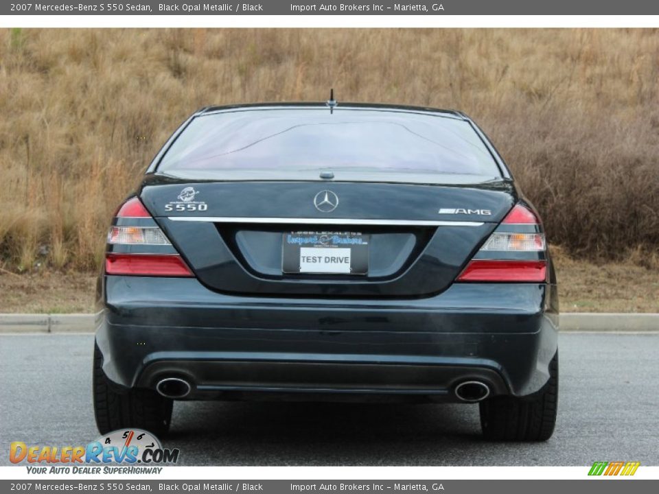 2007 Mercedes-Benz S 550 Sedan Black Opal Metallic / Black Photo #9