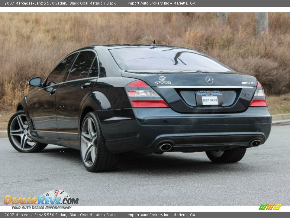 2007 Mercedes-Benz S 550 Sedan Black Opal Metallic / Black Photo #10