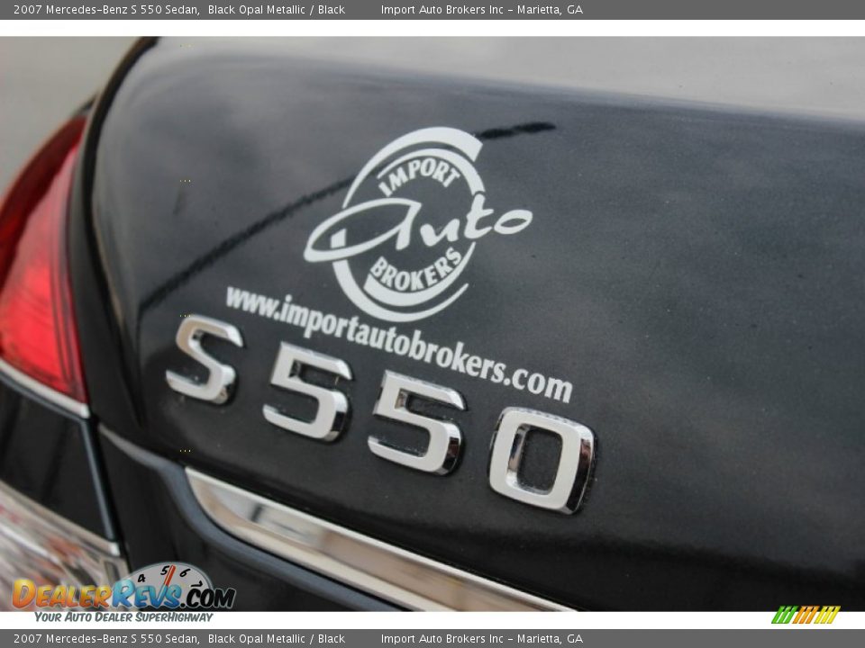2007 Mercedes-Benz S 550 Sedan Black Opal Metallic / Black Photo #12