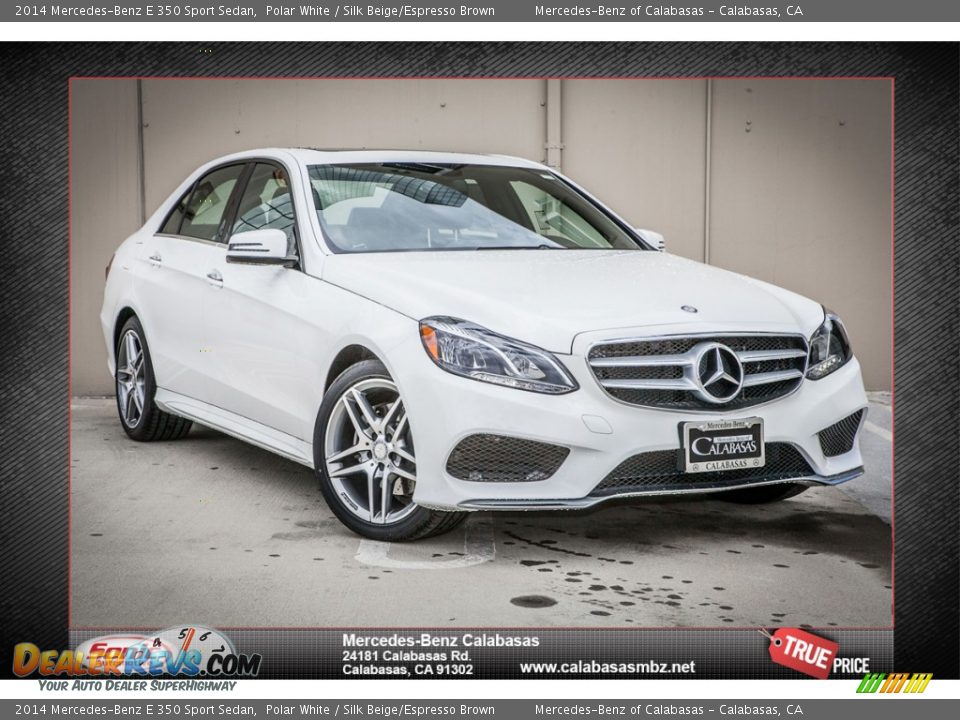 2014 Mercedes-Benz E 350 Sport Sedan Polar White / Silk Beige/Espresso Brown Photo #1