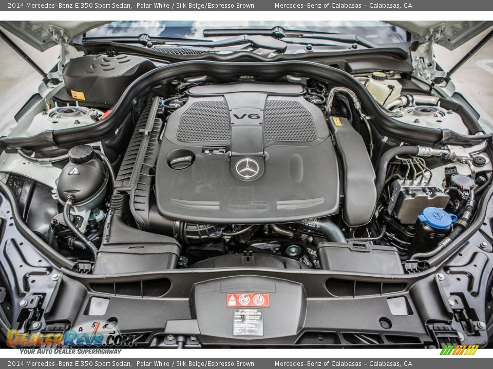 2014 Mercedes-Benz E 350 Sport Sedan Polar White / Silk Beige/Espresso Brown Photo #9