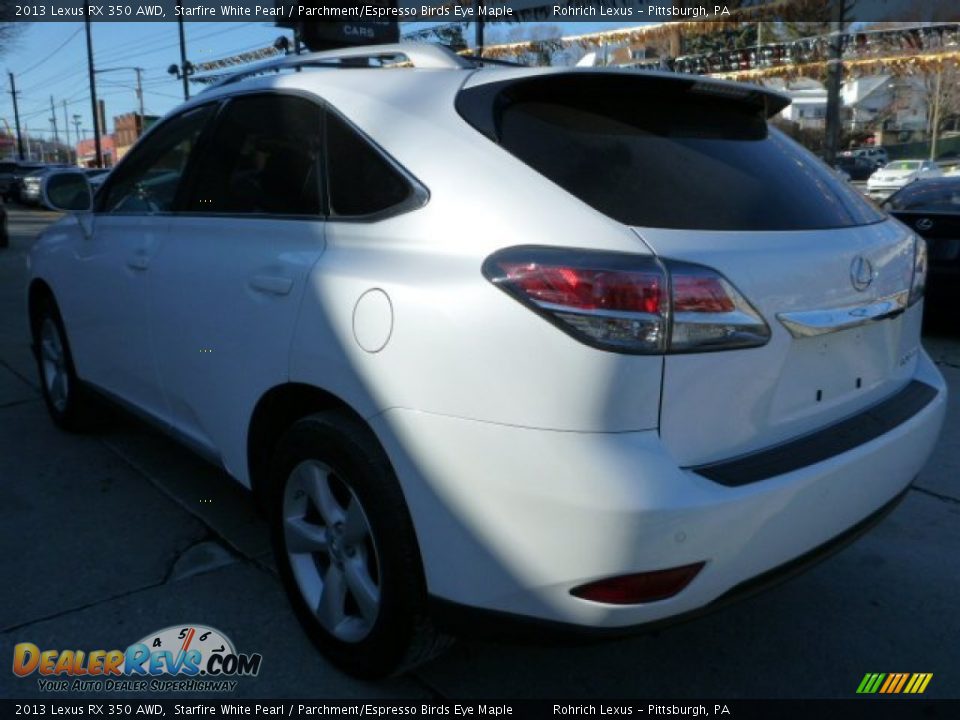 2013 Lexus RX 350 AWD Starfire White Pearl / Parchment/Espresso Birds Eye Maple Photo #2
