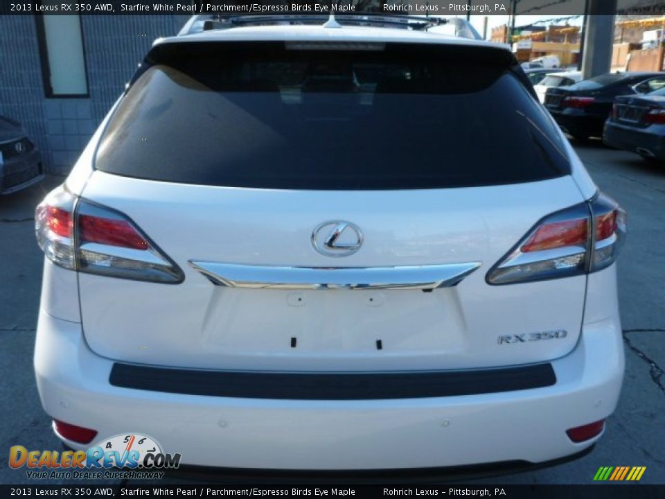 2013 Lexus RX 350 AWD Starfire White Pearl / Parchment/Espresso Birds Eye Maple Photo #9