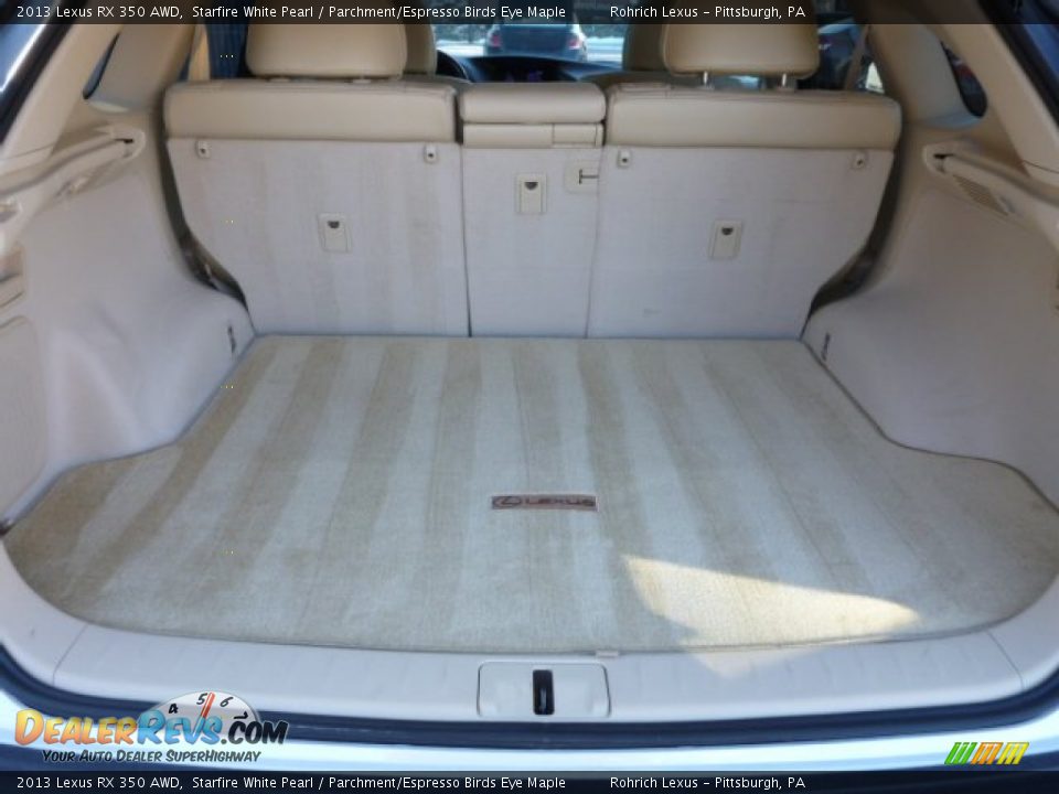 2013 Lexus RX 350 AWD Starfire White Pearl / Parchment/Espresso Birds Eye Maple Photo #10