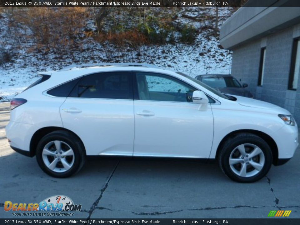 2013 Lexus RX 350 AWD Starfire White Pearl / Parchment/Espresso Birds Eye Maple Photo #12
