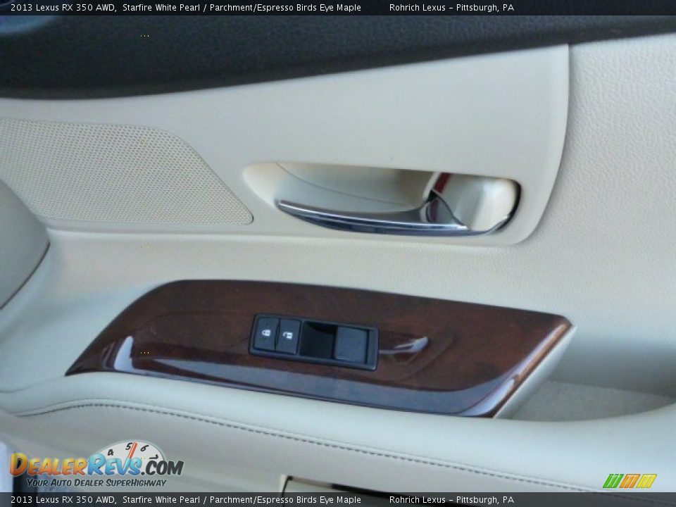 2013 Lexus RX 350 AWD Starfire White Pearl / Parchment/Espresso Birds Eye Maple Photo #13