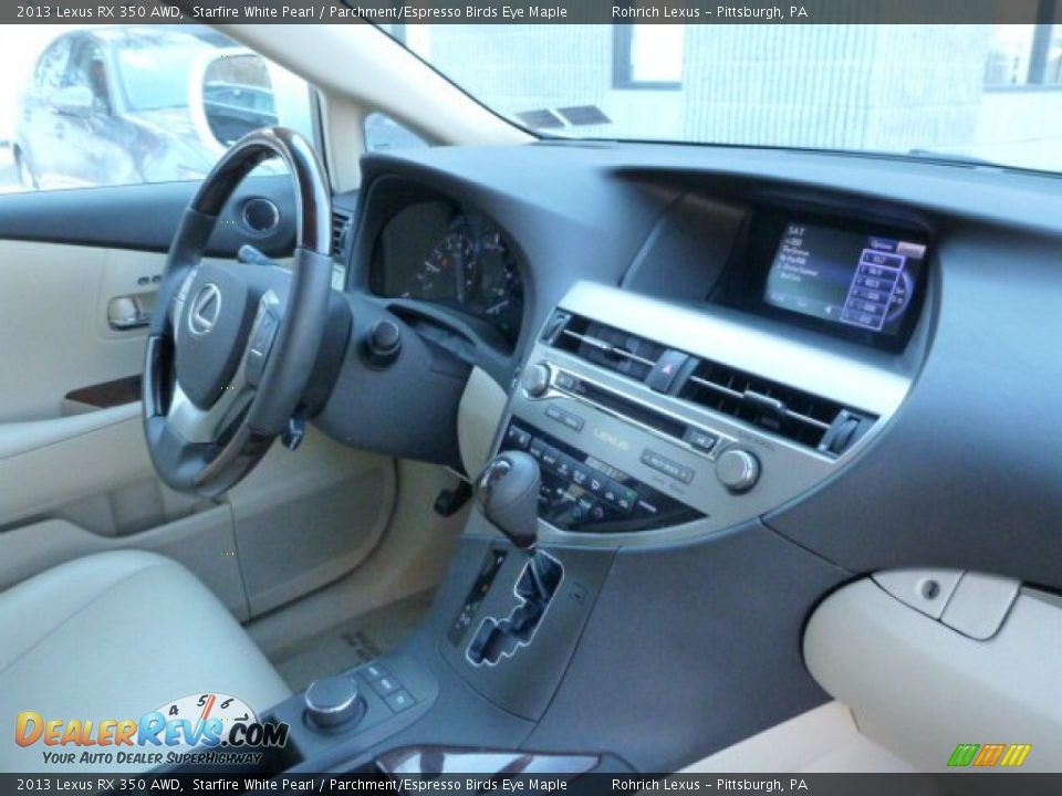 2013 Lexus RX 350 AWD Starfire White Pearl / Parchment/Espresso Birds Eye Maple Photo #14
