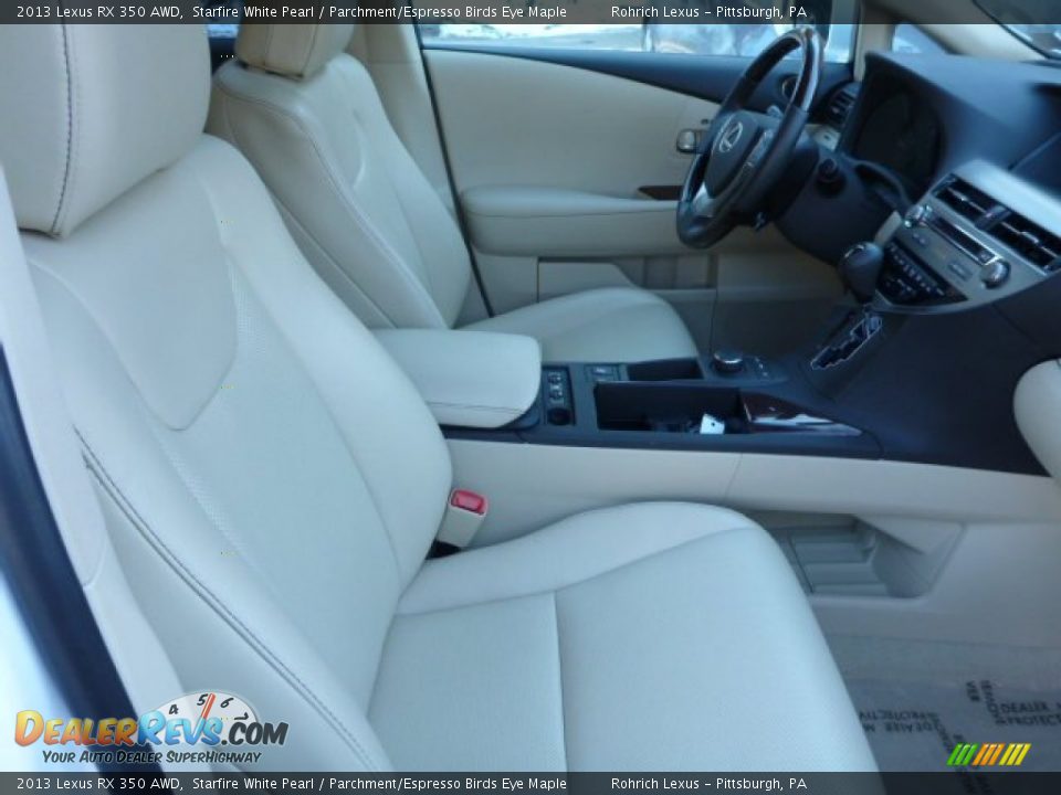 2013 Lexus RX 350 AWD Starfire White Pearl / Parchment/Espresso Birds Eye Maple Photo #15