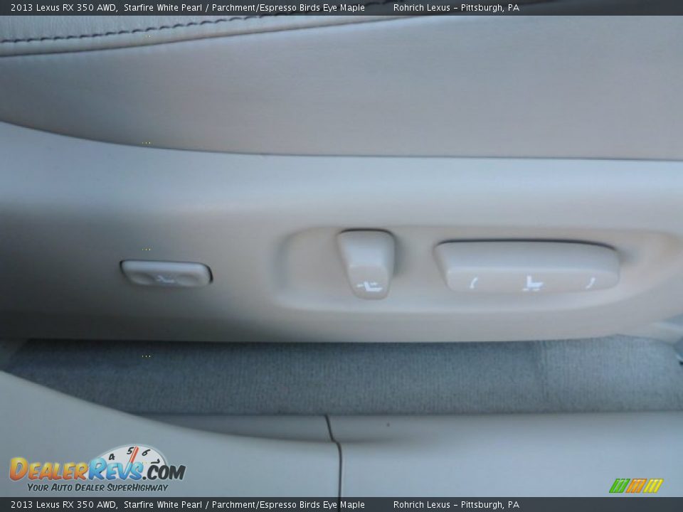 2013 Lexus RX 350 AWD Starfire White Pearl / Parchment/Espresso Birds Eye Maple Photo #16