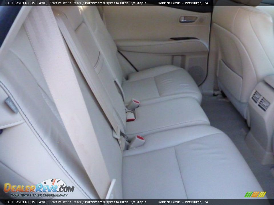 2013 Lexus RX 350 AWD Starfire White Pearl / Parchment/Espresso Birds Eye Maple Photo #17