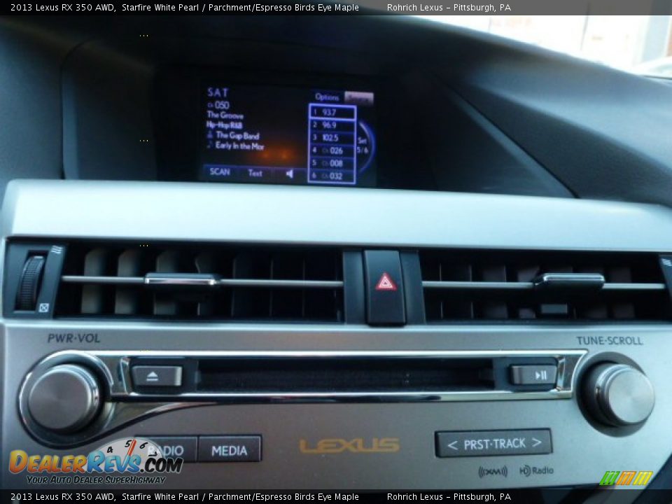 2013 Lexus RX 350 AWD Starfire White Pearl / Parchment/Espresso Birds Eye Maple Photo #22