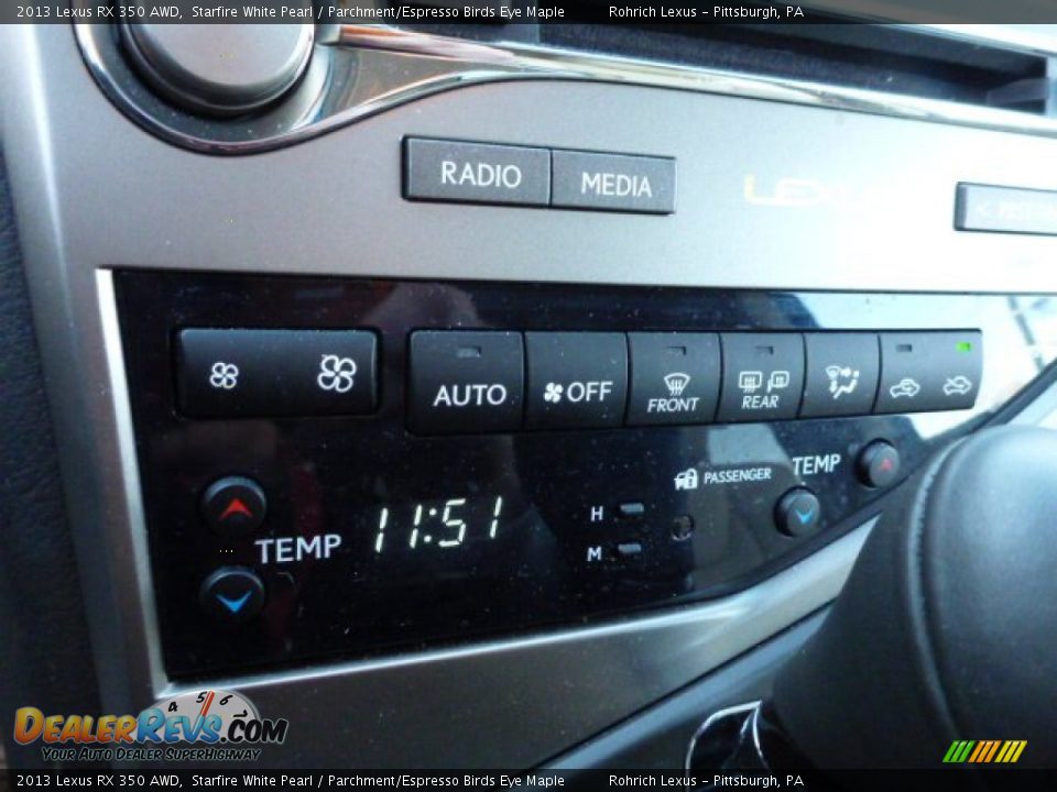 2013 Lexus RX 350 AWD Starfire White Pearl / Parchment/Espresso Birds Eye Maple Photo #23