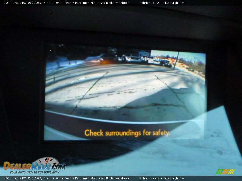2013 Lexus RX 350 AWD Starfire White Pearl / Parchment/Espresso Birds Eye Maple Photo #24